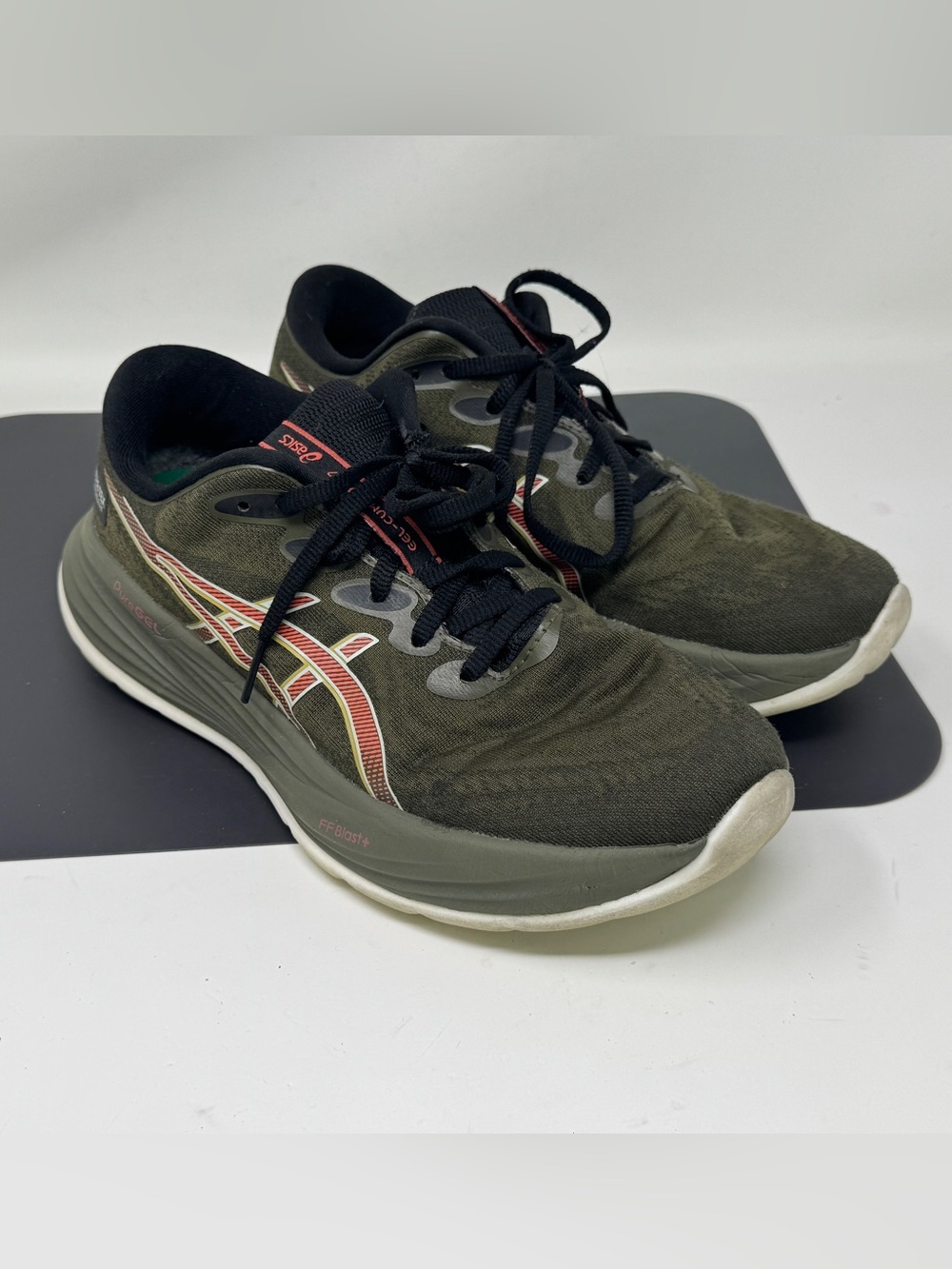 ASICS Gel-Cumulus 27 Brown Stone/Dark Pink Clay size 8.5 spenco insoles